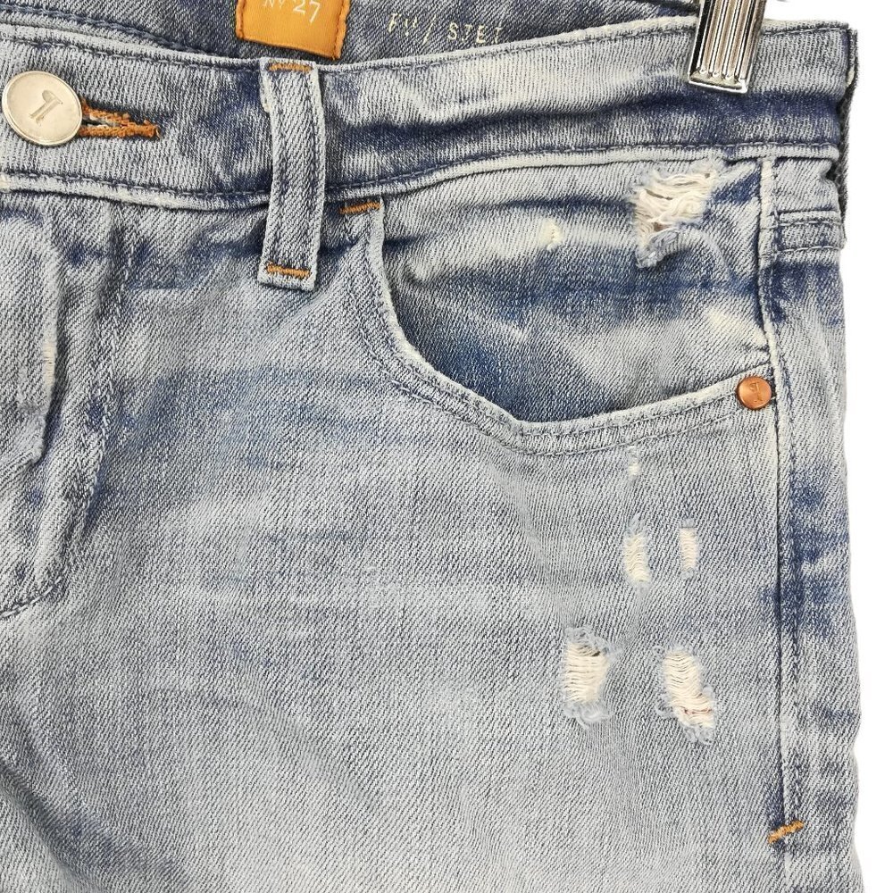 Pilcro & the Letterpress Stet Distressed Jean Shorts Size 27 Anthropologie Light - Picture 3 of 9